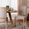 Baxton Studio Estelle Rustic French Country Weathered Oak Beige Fabric Button-tufted Upholstered Dining Chair 120-6672 - alternate 8